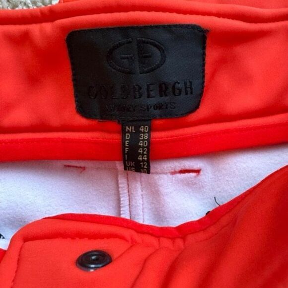 GOLDBERGH pippa Brooke belted quilted flared ski pants Orange US 10 NWT - Picture 3 of 7